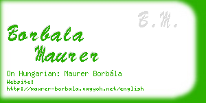 borbala maurer business card